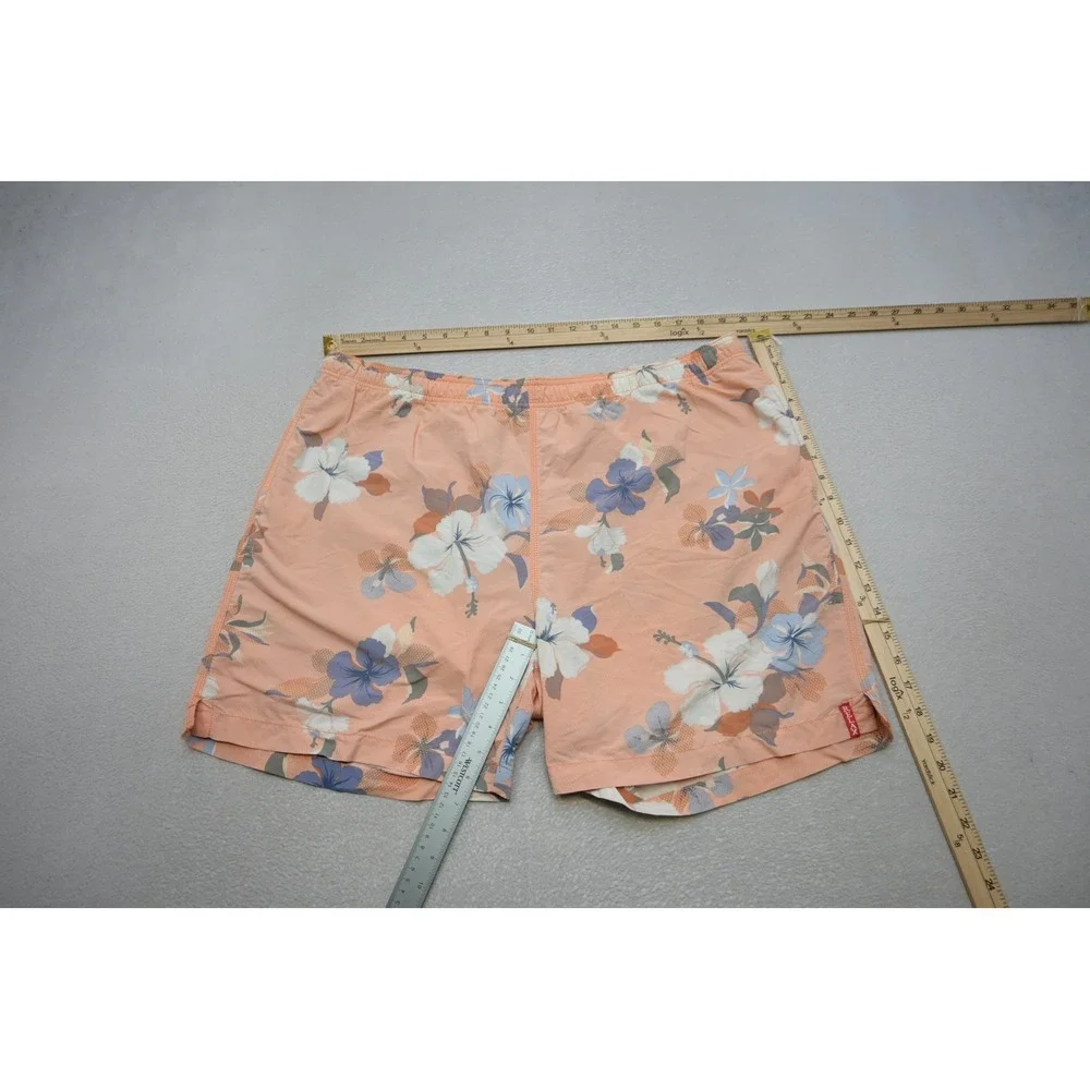 Tommy Bahama Relax Swim Trunks Mens XL Peach Floral Hawaiian Shorts Excellent